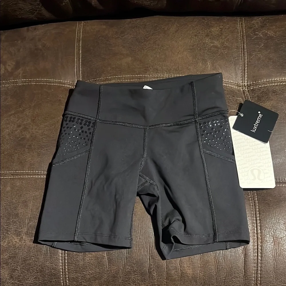 Lululemon Athletica Black Bike Shorts with Stretchy Fit